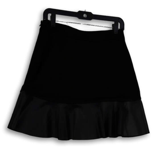 Womens Black Side Zip Regular Fit Knee Length A-Line Skirt Size Medium image number 2