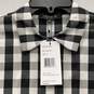 NWT Lafayette Womens Black White Plaid Spread Collar Belted A-Line Dress Size S image number 3