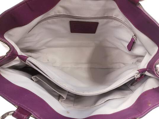 COACH F19711 Carryall Soho Plum Purple Patent Leather Tote Bag image number 6