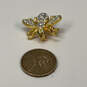 Designer Joan Rivers Gold-Tone Rhinestone Bee Shape Fashionable Brooch Pin image number 3