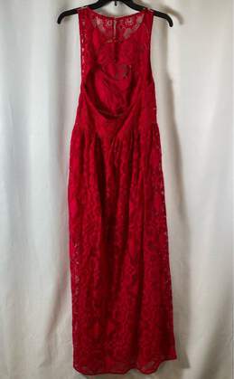 NWT Francesca’s Miami Womens Red Lace Sleeveless Round Neck Maxi Dress Size M alternative image