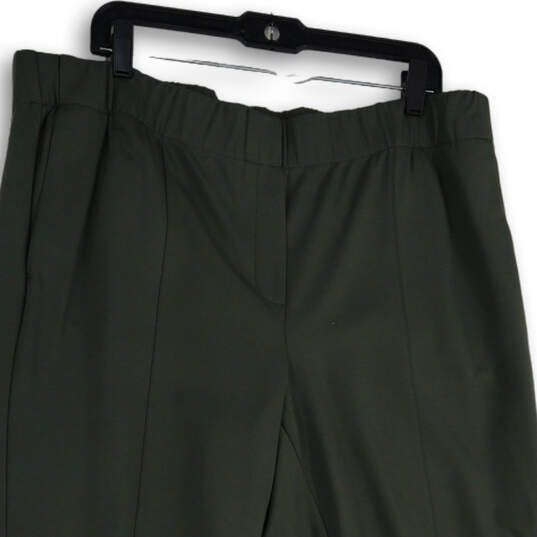 Womens Gray Flat Front Slash Pocket Straight Leg Dress Pants Size 2X image number 3