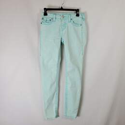 True Religion Women Mint Skinny Jeans NWT sz 27