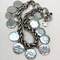 Designer Lucky Brand Silver-Tone Chain Extender Round Charm Bracelet image number 4
