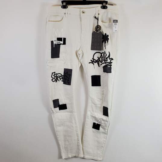 Rutherford Rue 21 Men Denim White Jeans 36 NWT image number 1