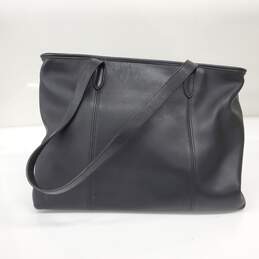 Vintage Coach Black Leather Large Tote Bag 9819