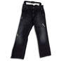 Mens Blue Denim Medium Wash Pockets Distressed Straight Leg Jeans Size 34 image number 1