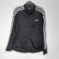 Adidas Black White Striped Athletic Jacket Women's Size XL image number 1