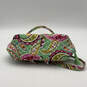 Womens Green Multicolor Flower Print Quilted Inner Pocket Zip Duffle Bag image number 4