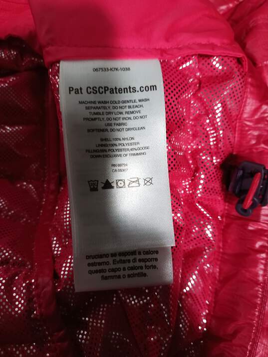 Colombia Omni Heat Puffer Hooded Full Zip Pink Jacket Size Small image number 4