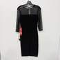 Adrianna Papel Women's 3/4 Sheer Sleeve Black Midi Dress Size 4 image number 2