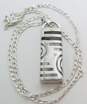 Artisan 925 Fitbit Holder Unique Locket Pendant Figaro Chain Necklace image number 4