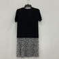 NWT Womens Hollyhock Black Floral Knit Crew Neck Pleated A-Line Dress Sz XS image number 2