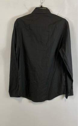 NWT Calvin Klein Mens Black Long Sleeve Spread Collar Button Up Shirt Size M alternative image