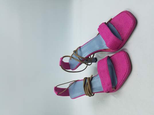 Emporio Armani Hot Pink Strappy Sandals W 6 COA image number 3