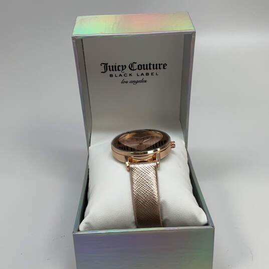 Designer Juicy Couture Gold-Tone Dial Crystal Analog Wristwatch With Box image number 1