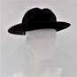 Vintage Oleg Cassini Men's Urban Turban Style Brown Felt Wide Brim Fedora Hat SZ 7 image number 1