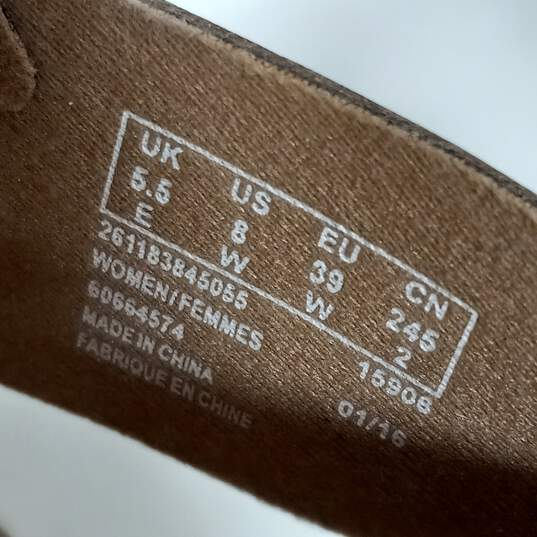 Clarks Women's Stasha Hale 4 Taupe Leather Wedge Sandals Size 8W image number 6
