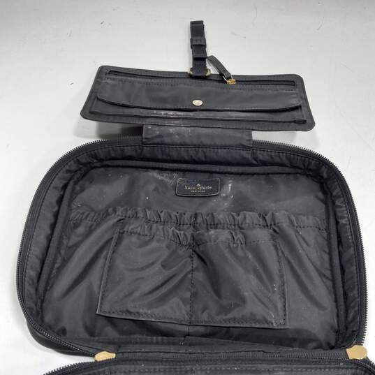 Kate Spade NY Black Roll Up Cosmetic Jewelry Travel Bag image number 5