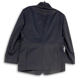 Mens Black Notch Lapel Pockets Single Breasted One Button Blazer Size 46R alternative image