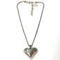Designer Brighton Silver-Tone Wheat Chain Heart Shape Pendant Necklace image number 2