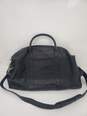 COACH Black Leather LG Cabin Duffle Carry On Travel Luggage Bag image number 1