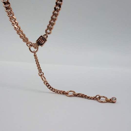 Authentic Givenchy Rose Gold Tone Crystal Drop Necklace w/COA 37.4g image number 4