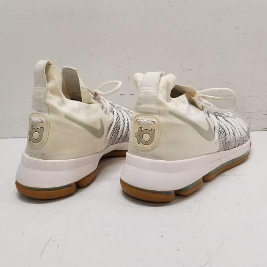Nike KD 9 Elite Pale Grey Ivory Men's Athletic Shoes Size 14 image number 4