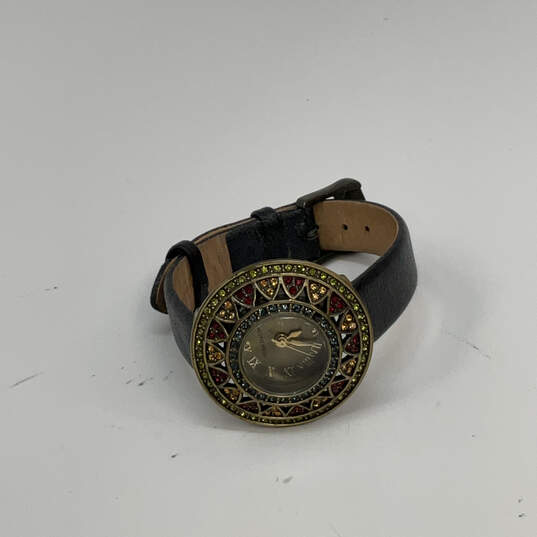 Designer Heidi Daus Multicolor Crystal Stone Round Dial Analog Wristwatch image number 3