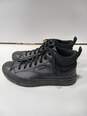 Converse Men's Black Leather High Top Shoes Size 10 image number 3