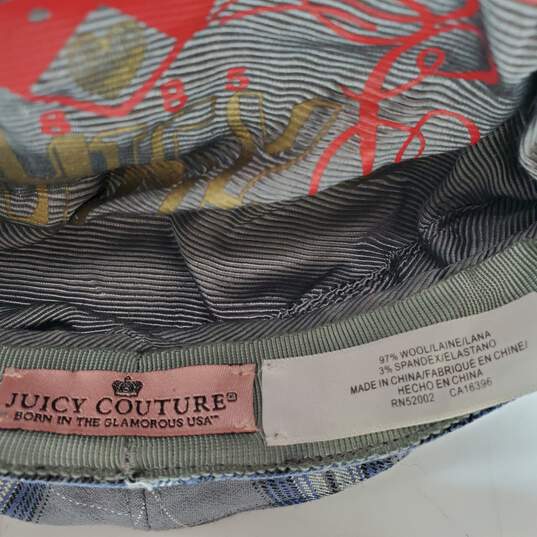 Juicy Couture Plaid Pattern Wool Flat Cap image number 3