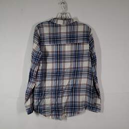 NWT Womens Plaid Long Sleeve Collared Button-Up Shirt Size Medium alternative image