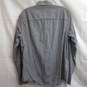 Michael Kors Men's White Navy Plaid Cotton Button Up Shirt Size M image number 2