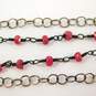 Anna Balkan Signed 925 Ruby, Labradorite & Agate Bead Necklace 19.2g image number 4