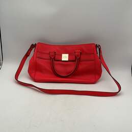 Kate Spade New York Womens Red Leather Adjustable Strap Satchel Bag Purse