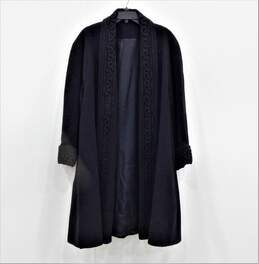 Vintage Max Pierre Black Cashmere Wool Blend Coat Size M