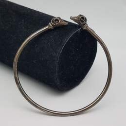 Sterling Silver Ram Head Ends Cuff Bracelet 17.6g alternative image