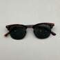 Womens Brown And Silver Tortoise Plastic Frame Polarized Half-Rim Sunglasses image number 2