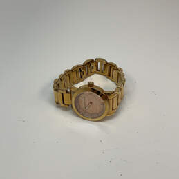 Designer Michael Kors MK-3159 Runway Gold-Tone Round Dial Analog Wristwatch