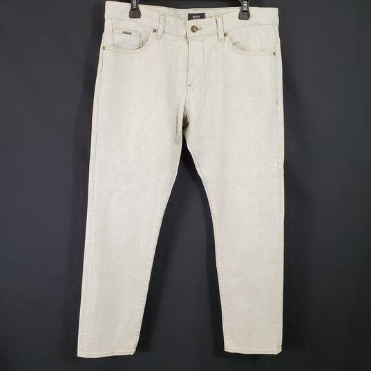 Hugo Boss Men White/Gray Jeans Sz 34 image number 2