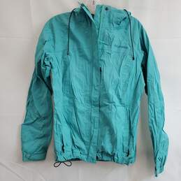 Columbia aqua blue waterproof zip jacket women's M