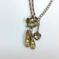 Designer Betsey Johnson Gold-Tone Crystal Stones Bead Pendant Necklace image number 3