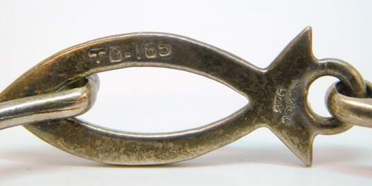 Taxco 925 Vintage Fish Design Hook Bangle Bracelet 15.1g image number 6
