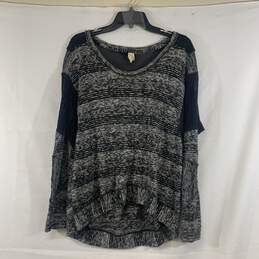 Women's Grey Marled We The Free Open-Knit Top, Sz. XS