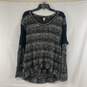 Women's Grey Marled We The Free Open-Knit Top, Sz. XS image number 1
