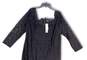 NWT Womens Black Floral Lace Off The Shoulder Back Zip Sheath Dress Size 16 image number 3