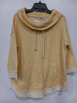 Soft Surroundings Women's Yellow Cowl Neck Sweatshirt Size L - NWT