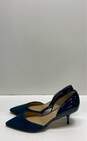 Saks Fifth Avenue Suede Low Pump Heels Blue 8.5 image number 1