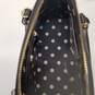 Anne Klein Black Faux Leather Domed Zip Shoulder Satchel Bag image number 7