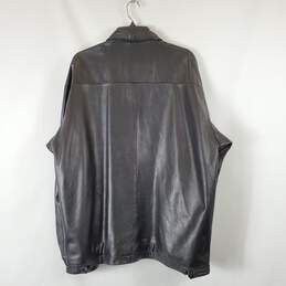 Back Bay Leather Design Men Black Leather Jacket sz L alternative image
